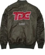 Top Dawg Entertainment Olive Green Bomber Jacket | Trendy Leather Jackets