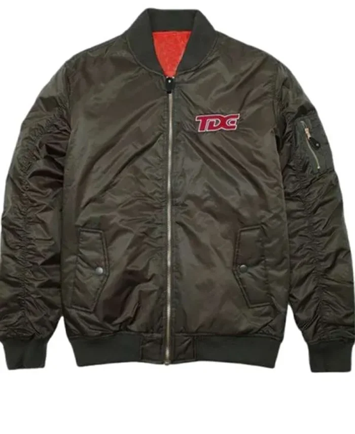Top Dawg Entertainment Olive Green Bomber Jacket | Trendy Leather Jackets