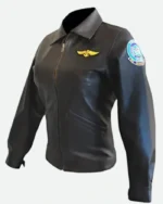Top Gun Charlie Black Leather Jacket