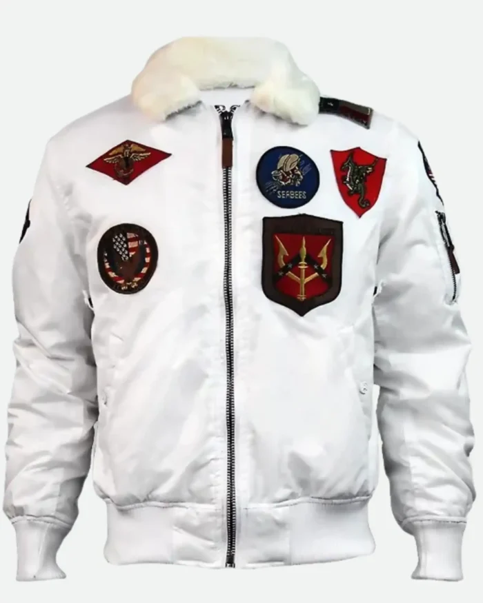 Top Gun White Flight Jacket