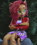 Toralei Stripe Monster High S02 Red Leather Jacket | Trendy Leather Jackets