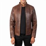 Trendy Alex Brown Leather Biker Jacket | Trendy Leather Jackets