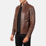 Trendy Alex Brown Leather Biker Jacket | Trendy Leather Jackets