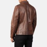 Trendy Alex Brown Leather Biker Jacket | Trendy Leather Jackets