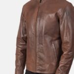 Trendy Alex Brown Leather Biker Jacket | Trendy Leather Jackets