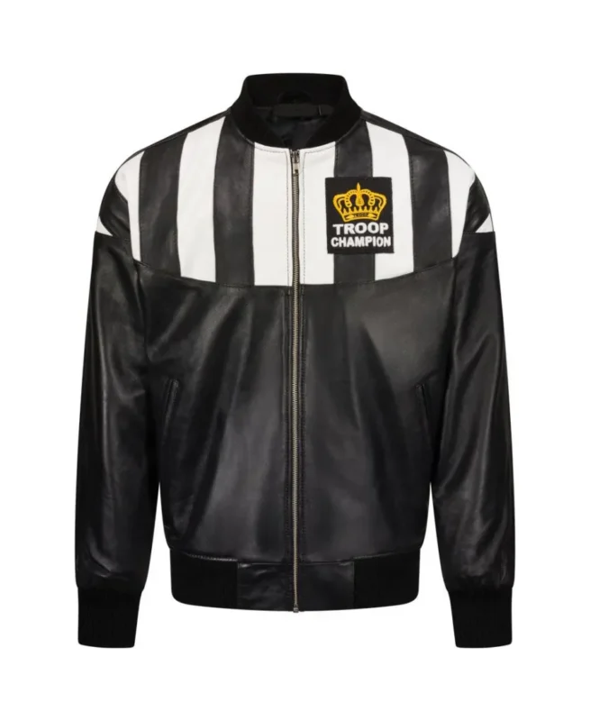 Troop Champion Black Leather Jacket | Trendy Leather Jackets