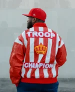 Troop Champion Red Leather Jacket | Trendy Leather Jackets