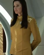 Una Chin-Riley Star Trek Strange New Worlds Yellow Jacket | Trendy Leather Jackets