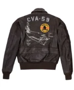USS Forrestal Carrier Pilot's Vietnam Aviator Flight Jacket | Trendy Leather Jackets