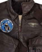 USS Forrestal Carrier Pilot's Vietnam Aviator Flight Jacket | Trendy Leather Jackets
