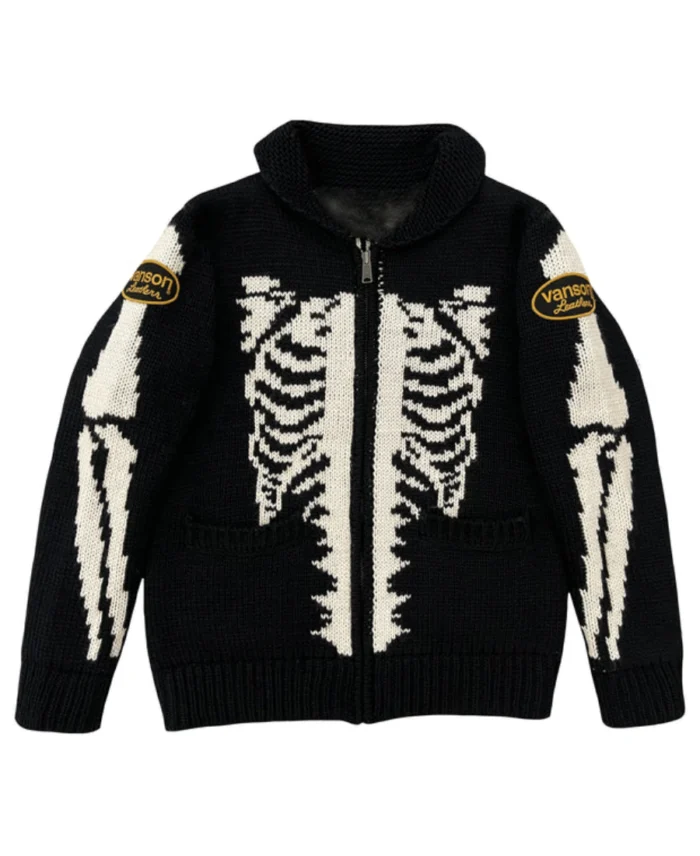 Vanson Skeleton Cowichan Jacket | Trendy Leather Jackets