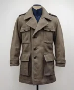 Vintage 1940 Swedish Army Wool Coat Jacket | Trendy Leather Jackets