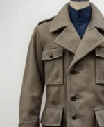 Vintage 1940 Swedish Army Wool Coat Jacket | Trendy Leather Jackets