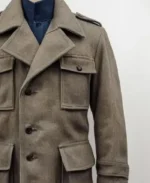 Vintage 1940 Swedish Army Wool Coat Jacket | Trendy Leather Jackets