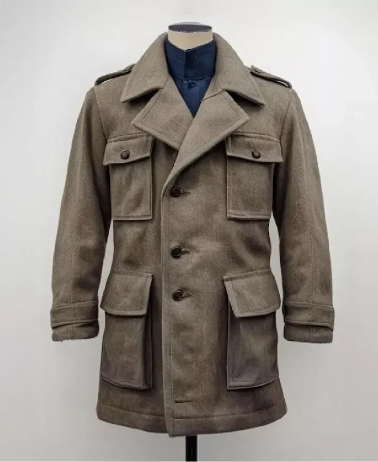Vintage 1940 Swedish Army Wool Coat Jacket | Trendy Leather Jackets