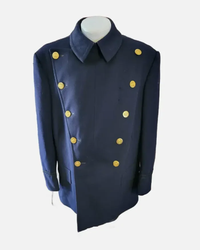 Vintage 1960's NYPD Officer Heavy Wool Reefer Jacket Coat | Trendy Leather Jackets