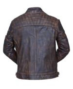 Vintage Cafe Racer Distressed Brown Leather Jacket | Trendy Leather Jackets