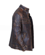 Vintage Cafe Racer Distressed Brown Leather Jacket | Trendy Leather Jackets