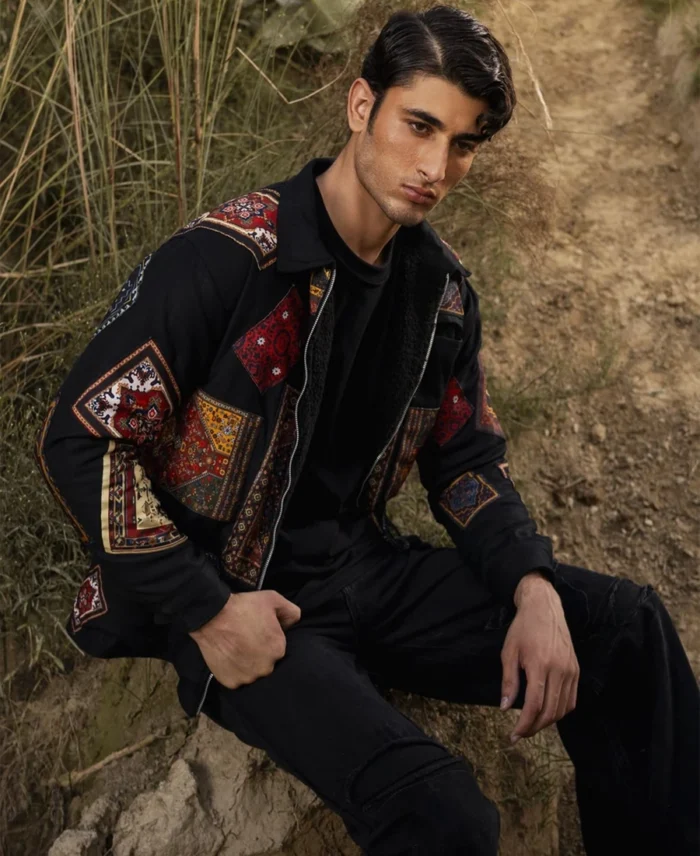 Vintage Multi-Color Patchwork Winter Jacket | Trendy Leather Jackets