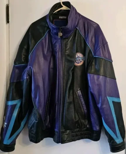 Vintage NBA Utah Jazz Leather Jacket | Trendy Leather Jackets