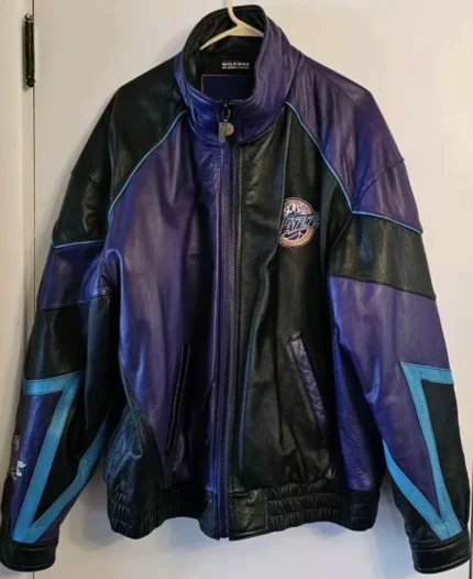Vintage NBA Utah Jazz Leather Jacket | Trendy Leather Jackets