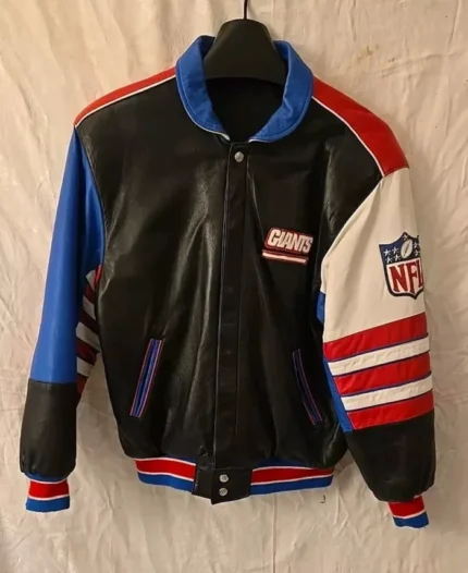 Vintage New York Giants Leather Reversible Jacket | Trendy Leather Jackets