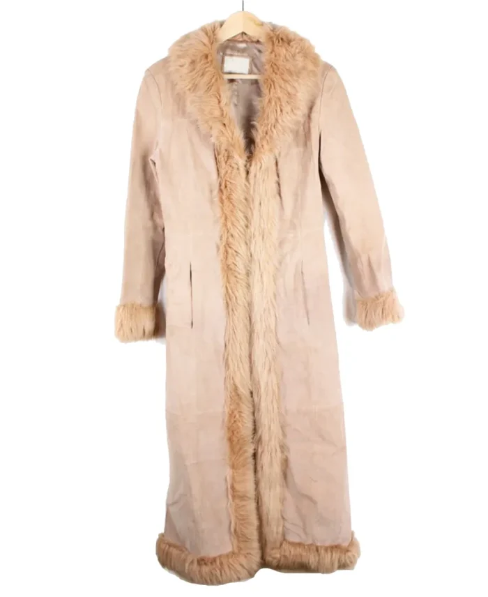 Vintage Suede Faux Fur Trim Afghan Coat | Trendy Leather Jackets