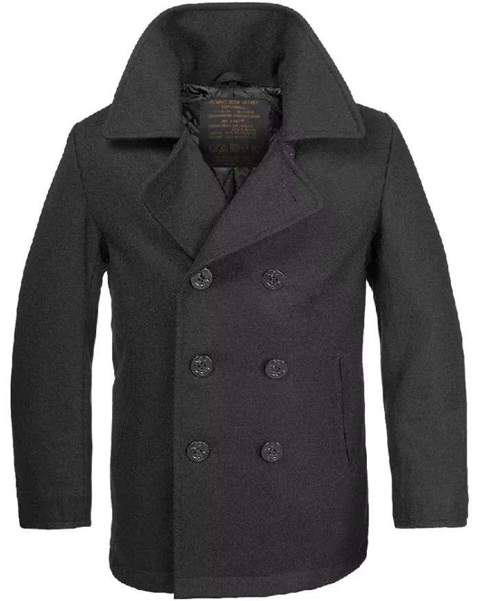 Vintage US Navy Pea Coat Reefer Jacket | Trendy Leather Jackets
