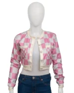 Waterloo Road Katie Griffiths Checkered Cropped Top | Trendy Leather Jackets