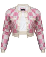 Waterloo Road Katie Griffiths Checkered Cropped Top | Trendy Leather Jackets