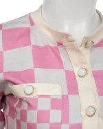 Waterloo Road Katie Griffiths Checkered Cropped Top | Trendy Leather Jackets