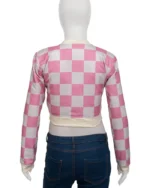 Waterloo Road Katie Griffiths Checkered Cropped Top | Trendy Leather Jackets