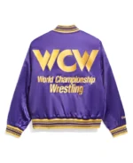 WCW Purple Quilted Satin Jacket | Trendy Leather Jackets