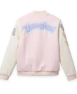 Women Disneyland Pink Varsity Jacket | Trendy Leather Jackets