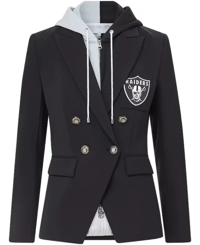 Women’s Las Vegas Raiders Black Blazer | Trendy NFL Blazer