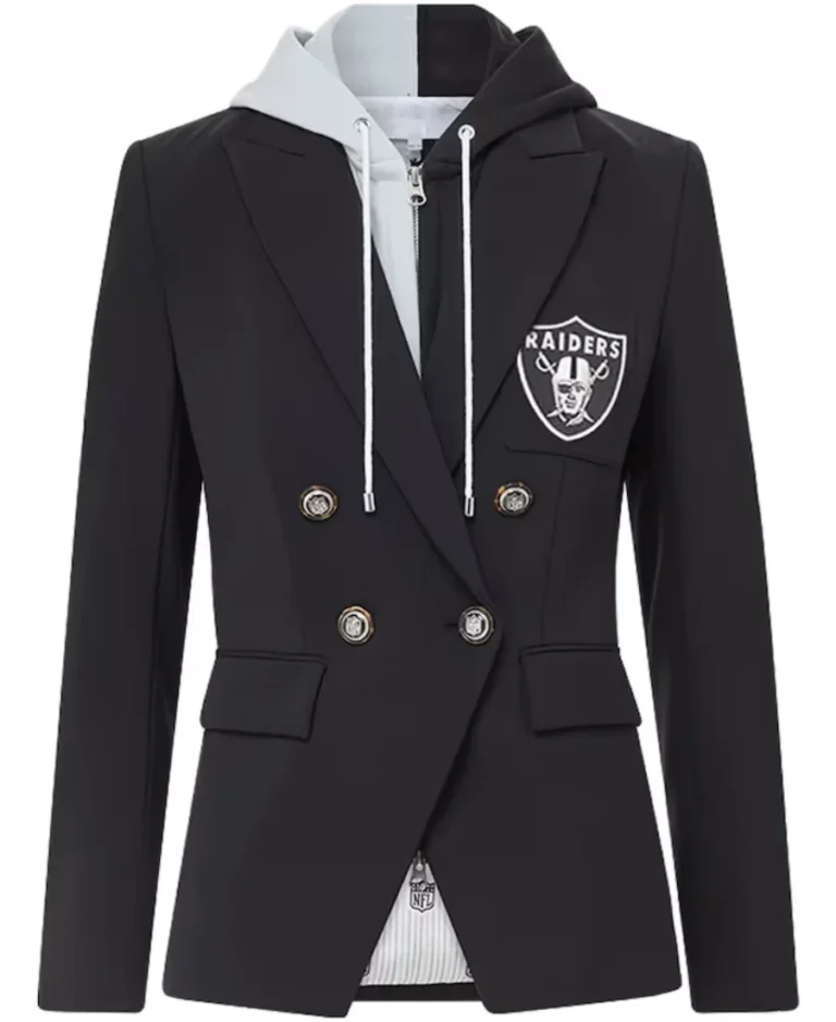 Women’s Las Vegas Raiders Black Blazer | Trendy NFL Blazer