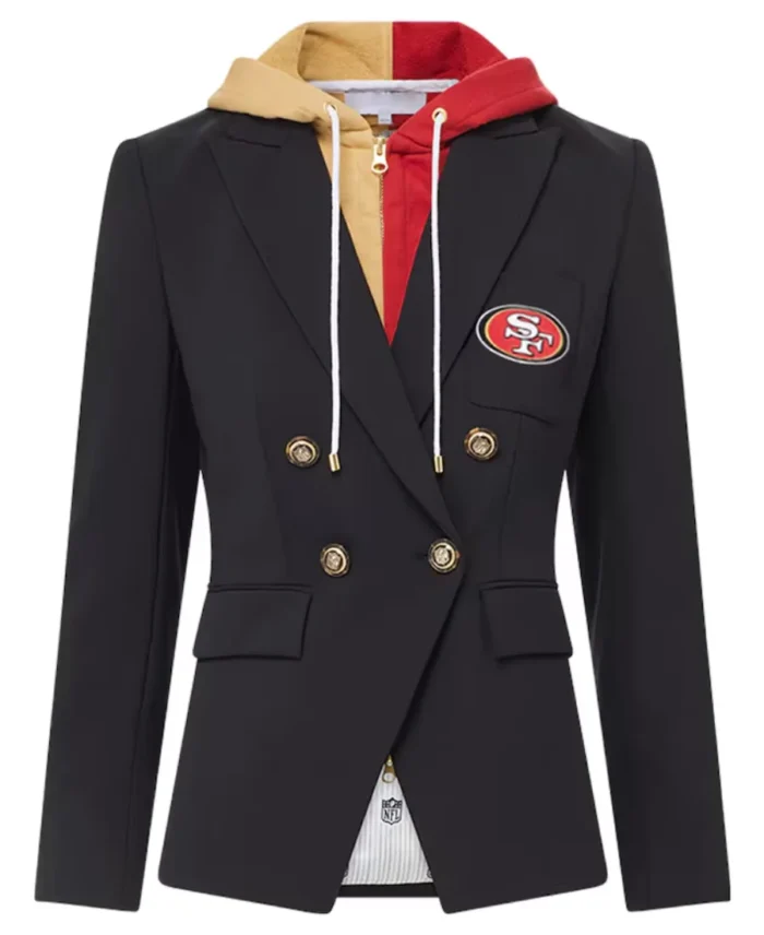 Women’s San Francisco 49ers Black Blazer | Elegant NFL Blazer