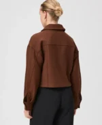 Women's Ashtyn Brown Wool Jacket | Trendy Leather Jackets