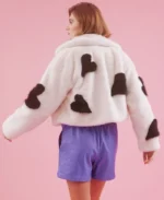 Women's Love Heart Bamboo Fur Jacket | Trendy Leather Jackets
