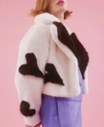 Women's Love Heart Bamboo Fur Jacket | Trendy Leather Jackets
