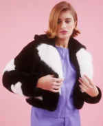 Women's Love Heart Bamboo Fur Jacket | Trendy Leather Jackets