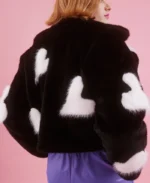Women's Love Heart Bamboo Fur Jacket | Trendy Leather Jackets