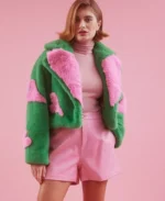 Women's Love Heart Bamboo Fur Jacket | Trendy Leather Jackets