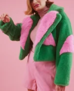 Women's Love Heart Bamboo Fur Jacket | Trendy Leather Jackets