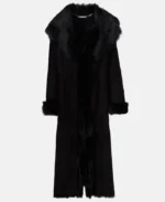 Women's Marlene Shearling Trimmed Suede Coat | Trendy Leather Jackets