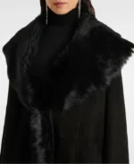 Women's Marlene Shearling Trimmed Suede Coat | Trendy Leather Jackets