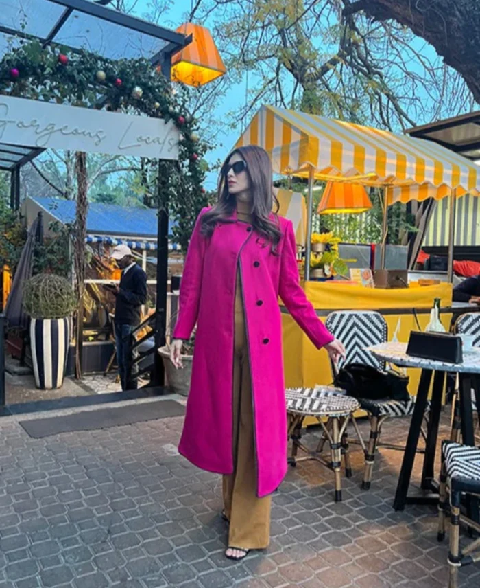 Women's Pink Long Coat | Trendy Leather Jackets