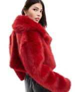 Women's Selfridge Crop Faux Fur Jacket | Trendy Leather Jackets