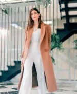 Women's Sun Kissed Long Camel Coat | Trendy Leather Jackets