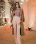 Women's Sun Kissed Long Camel Coat | Trendy Leather Jackets